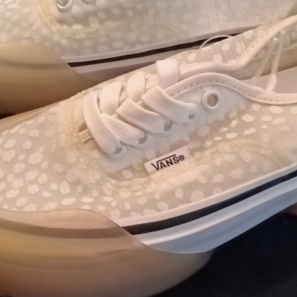 #53❤️ Vans Womens UA Authentic Mesh DX Modular (Dots) White Shoes - Picture 7 of 16